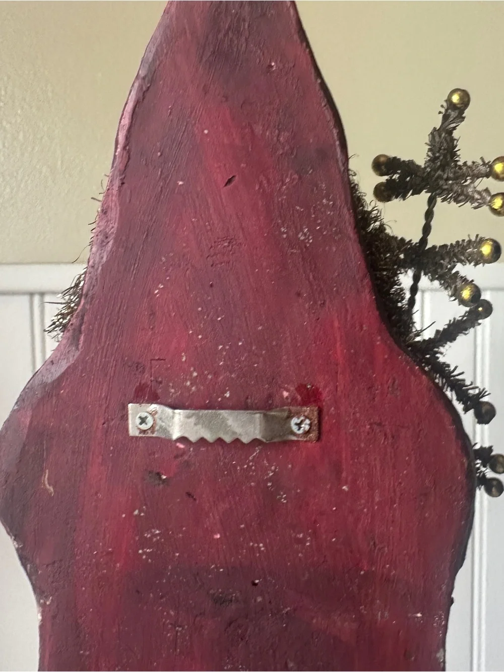 Ragon House 16” Red Belsnickle Santa w Tree Large Wall Hanging Vintage New w/Box